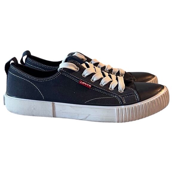 Levi's Kids Anikin C CVS  Durable Canvas NAVY BLUE Lowtop Unisex Sneaker Shoe 7M - Picture 2 of 13